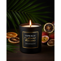 Capri Blue Volcano Scented, Glass Jar Candles for Home with Tropical Fruit & Sugared Citrus, Soy Wax Blend, Black Color (8 Oz)