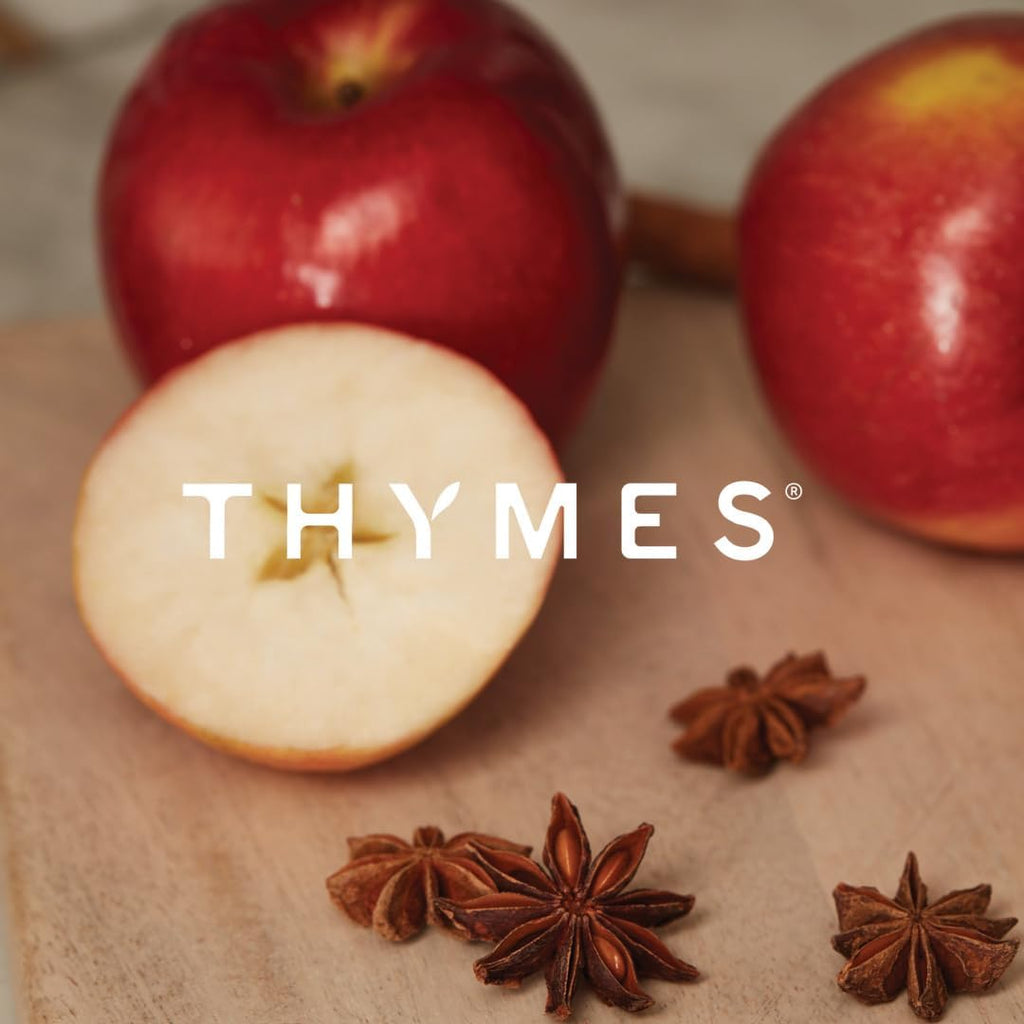 Thymes Aromatic Votive Trio – Set of Three Votive Candles – Luxury Home Fragrance – Scented Candles with Notes of Freshly Pressed Apple, Clove, & Cardamom – Red & Rose Gold (Simmered Cider, 2 Oz Each)